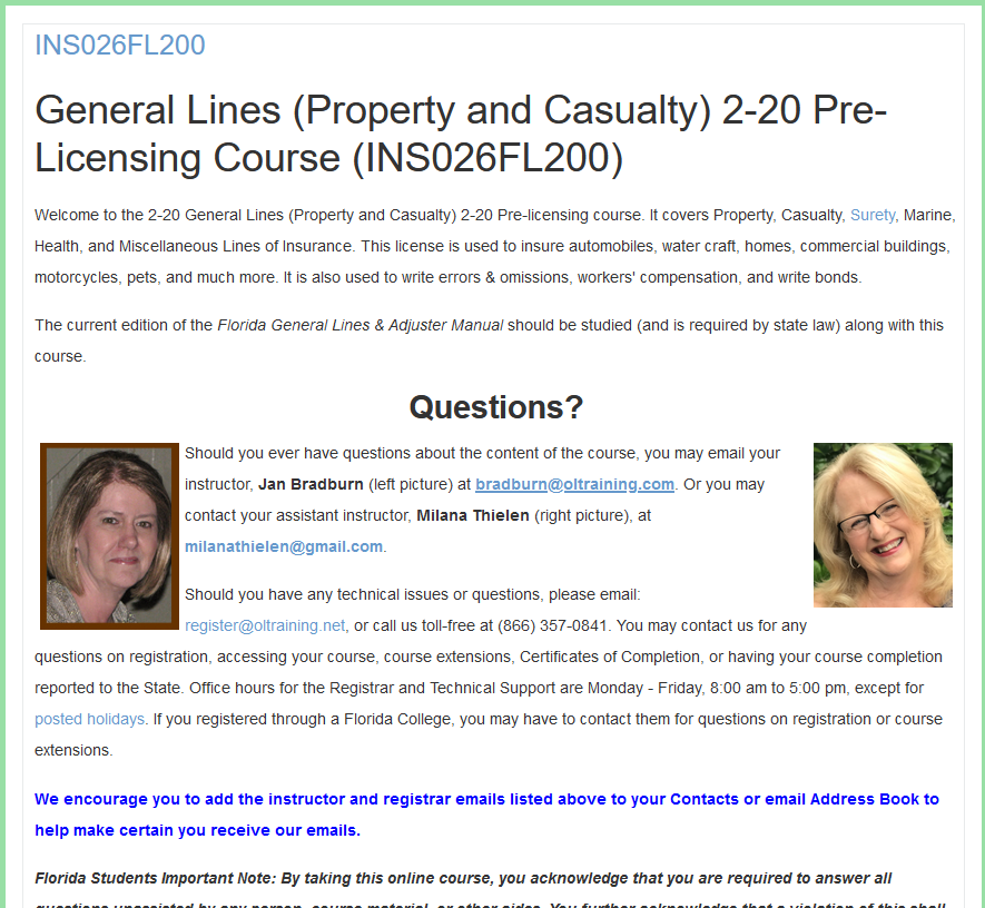 2 20 Pre Licensing Course OLT